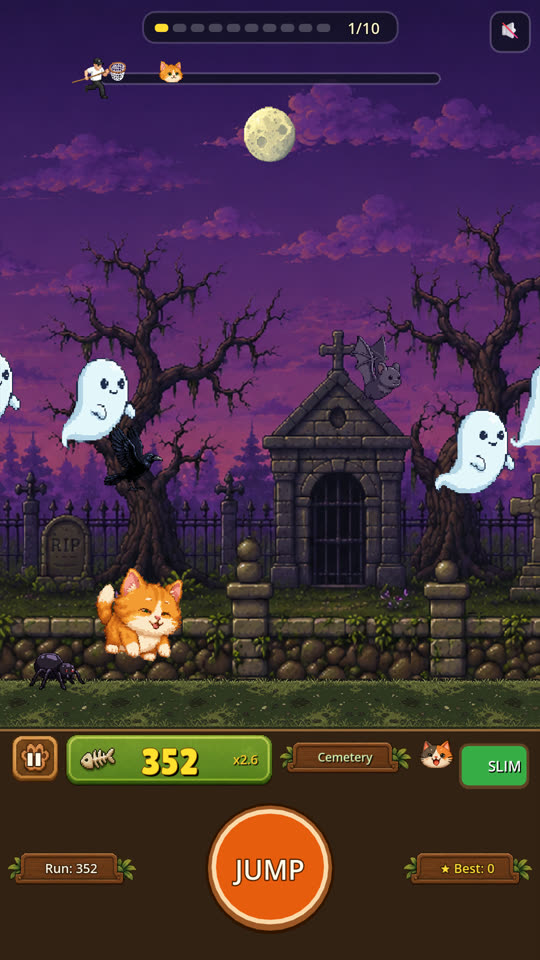 A run through the Cemetery level at night.
